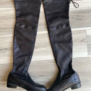 Lowland Leather Thigh High Boots(Stretch)